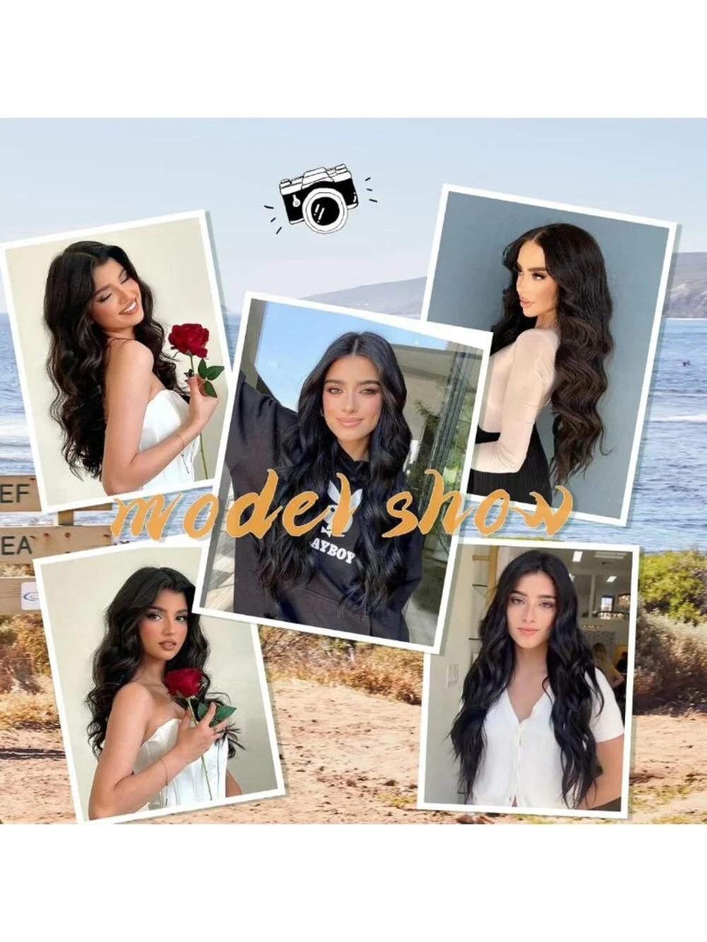 Long Black Wavy Wig 26